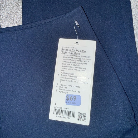 Lululemon Smooth Fit High Rise Pant - Picture 5 of 5